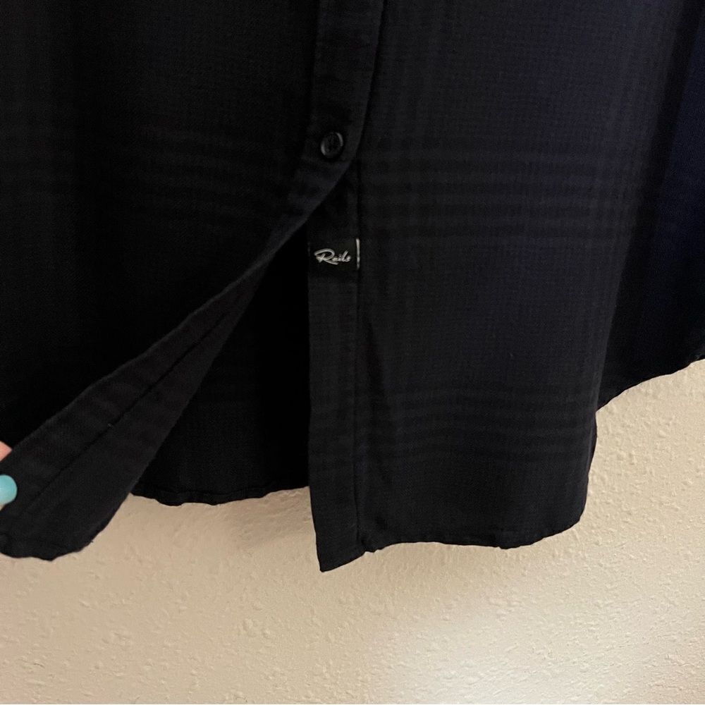 Rails Bianca Charcoal Shadow Plaid Flannel Shirt … - image 8